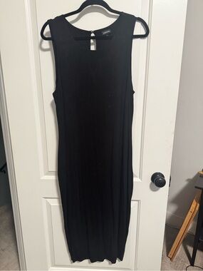 torrid Black Sleeveless Midi bodycon double lined Dress